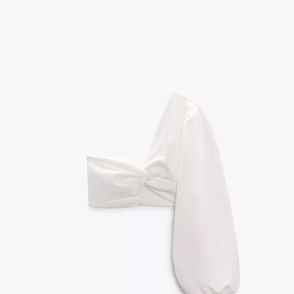 Zara white one shoulder top